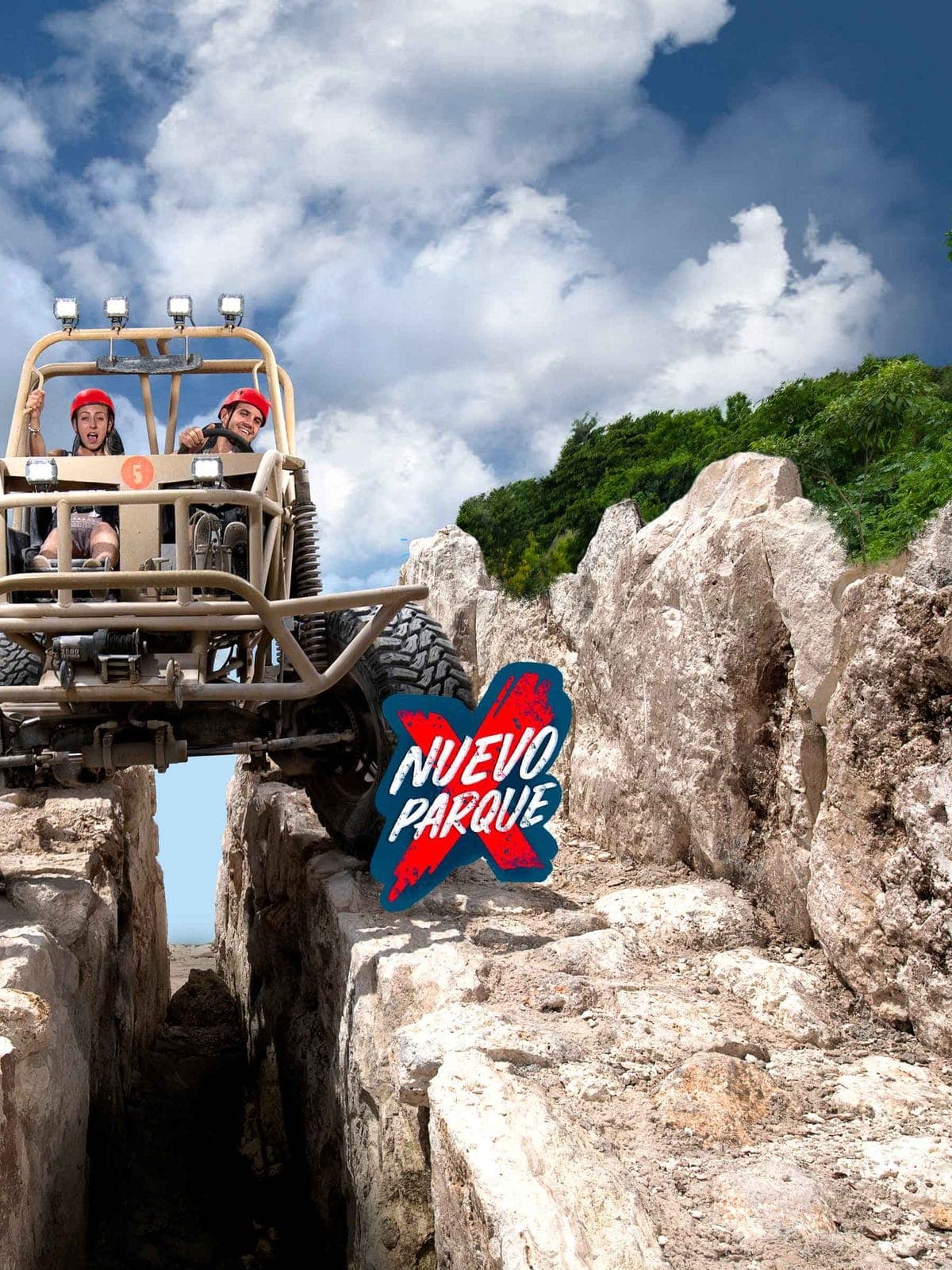 Entrada a un parque natural de la Riviera Maya.