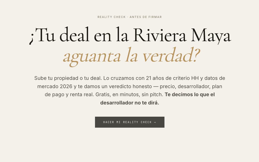 Prueba de realidad en hhluxuryre.com
